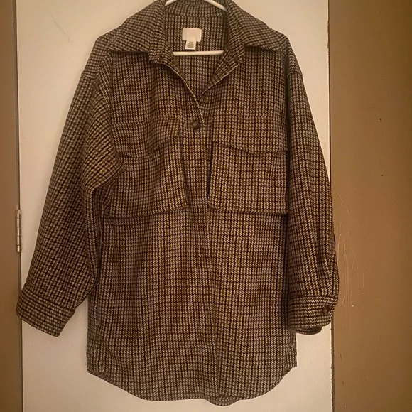 Plaid Button-Up Jacket - Picture 1 of 1